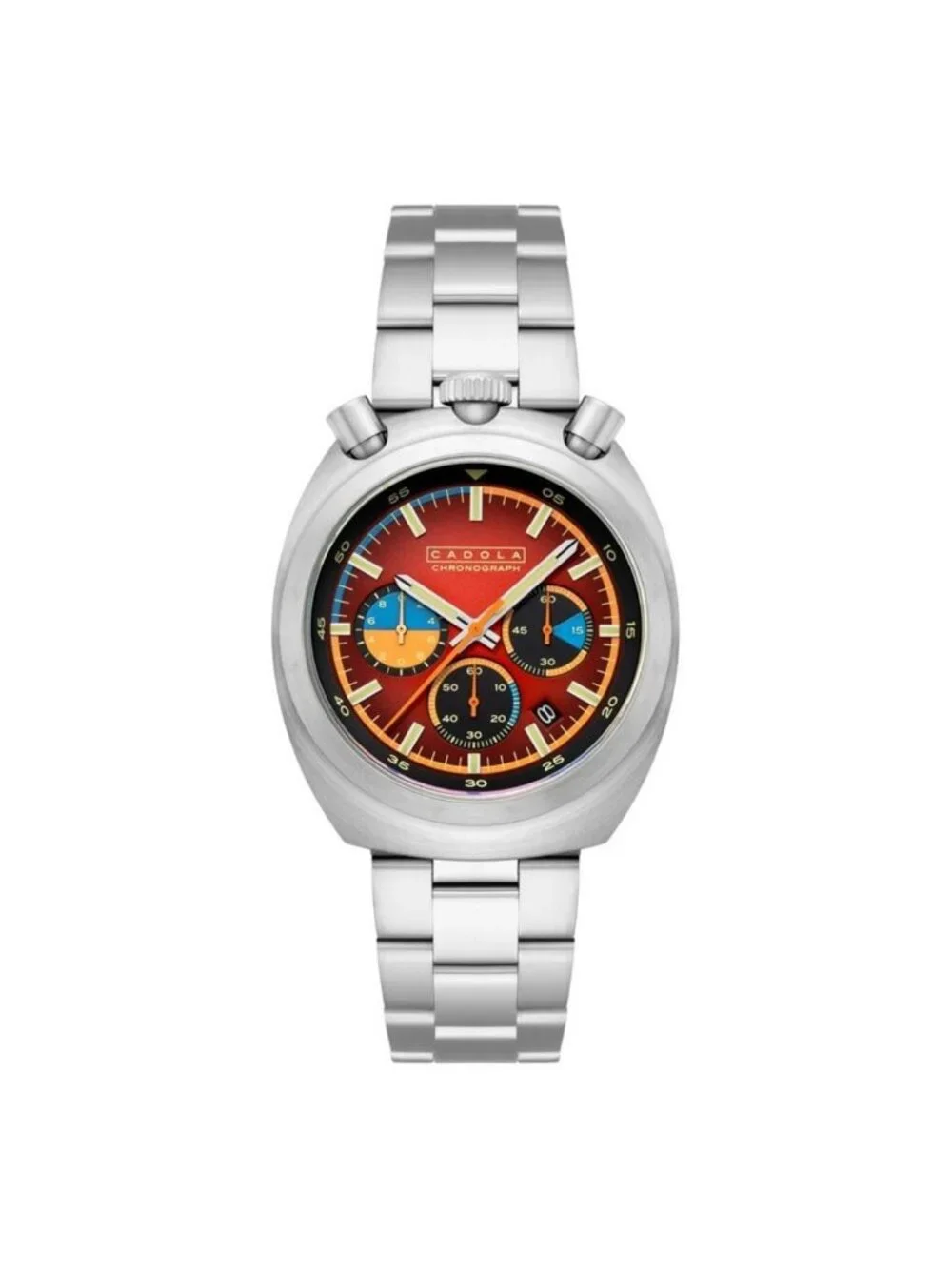 NWT Cadola Testa Di Toro Chronograph Quartz Red Dial Men's Watch